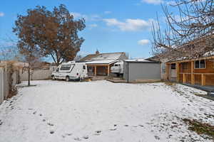 Fully fenced backyard