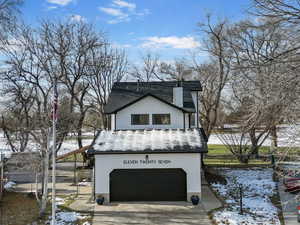 View of front facade with a garage