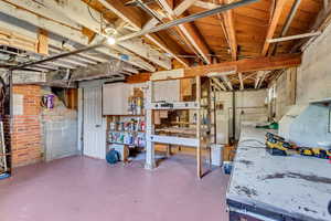 Basement with washer / dryer