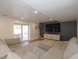 Daylight Basement with sliding glass doors to backyard entertaining