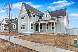 View of front of house featuring covered porch