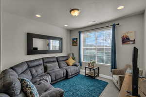 View of carpeted living room