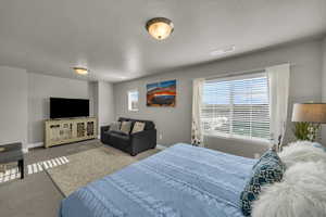 View of carpeted bedroom