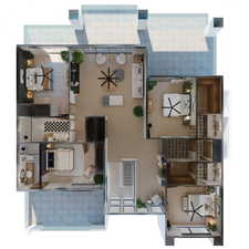 Second Level Floor Plan - 2058 Sq/Ft