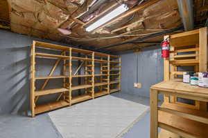 Basement cold storage area