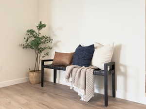 Sitting room featuring hardwood / wood-style floors