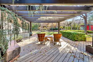 Deck with a pergola