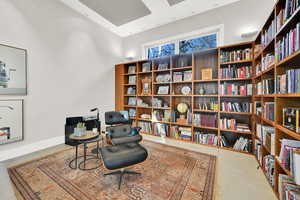 Sitting room featuring tile patterned flooring