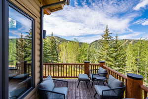 View of wooden deck