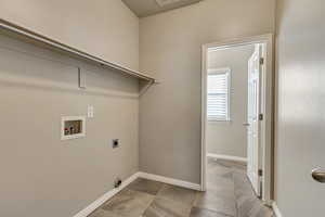 Laundry room and half bath on main floor.