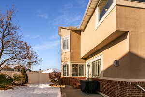 View of home's exterior with a patio