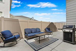 View of patio / terrace featuring outdoor lounge area and area for grilling