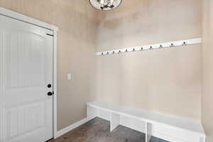 Mudroom featuring hardwood / wood-style floors