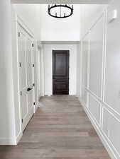 Hallway featuring light hardwood / wood-style floors