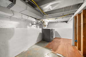 Basement with washer / dryer