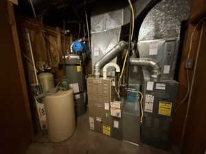 Utility room with water heater