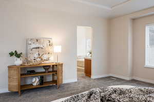 View of carpeted bedroom