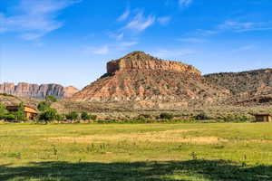 Mountain view featuring a rural view