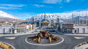 View of building exterior with a mountain view