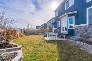 View of yard with a patio area