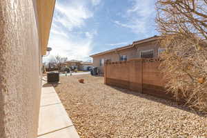 View of yard featuring central AC