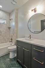 This bathroom was customized by a buyer. Photos taken from a completed build with an almost identical floor plan.