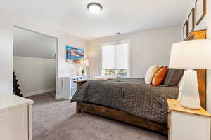 View of carpeted bedroom