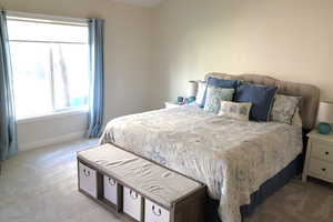 View of carpeted bedroom