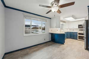 Dining room and kitchen