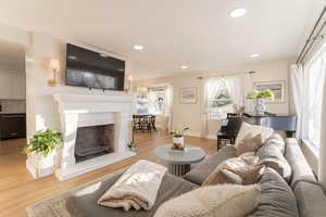 Living room featuring light hardwood / wood-style floors