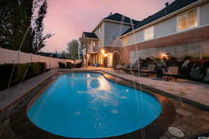 Pool at dusk