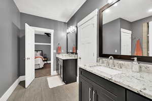 Bathroom with double vanity