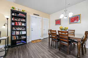 Dining Space with Chandelier