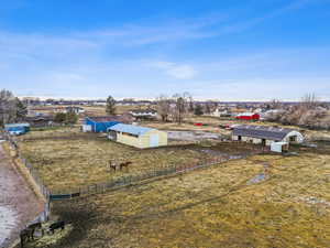 Bird's eye view featuring a rural view