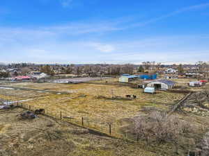 Aerial view featuring a rural view