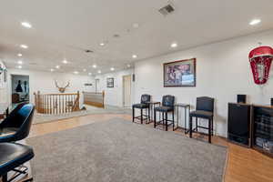 Interior space featuring hardwood / wood-style flooring