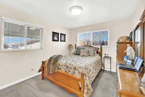 View of carpeted bedroom