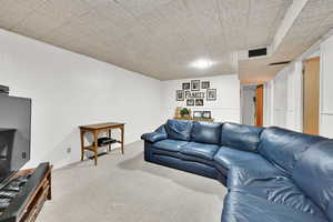 View of carpeted living room