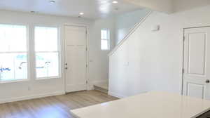 Entryway featuring light hardwood / wood-style floors