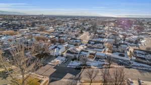 Bird's eye view featuring a mountain view