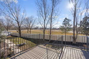 View from upstairs patio. Shows sidewalk to basement apartment entrance.