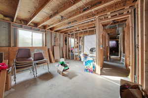 Another view of the basement. It has been framed already to add two bedrooms and a 3/4 bath.