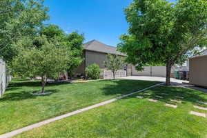 View of yard with a patio