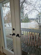 Doorway to outside with plenty of natural light