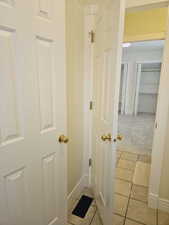 Bathroom featuring tile patterned floors