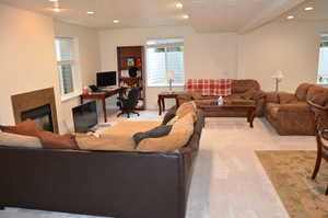 View of carpeted living room