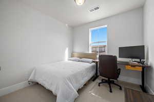 View of carpeted bedroom