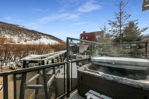 Exterior space with a mountain view