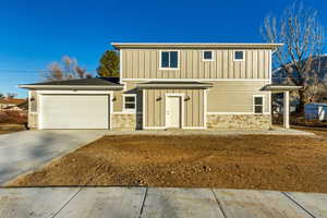 Front Smart Siding with a 2 car garage