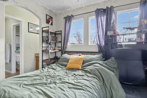 Bedroom featuring connected bathroom